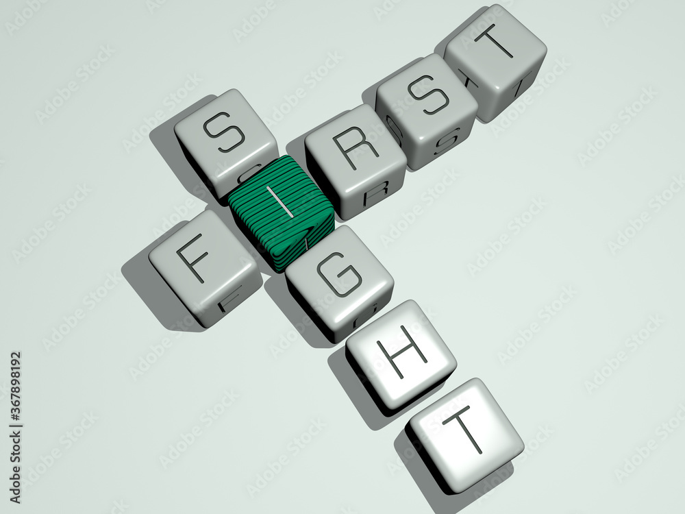 first sight combined by dice letters and color crossing for the related meanings of the concept. illustration and city first sight combined by dice letters and color crossing for the related meanings of the concept. illustration and city