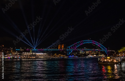 Night panoramic cityscape from Sidney on february, 2018 photo
