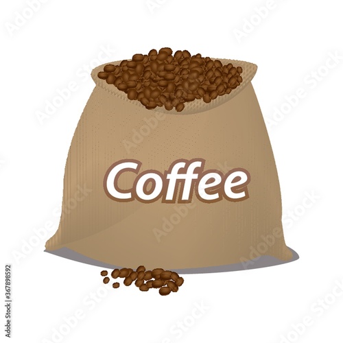 coffee beans in a sack