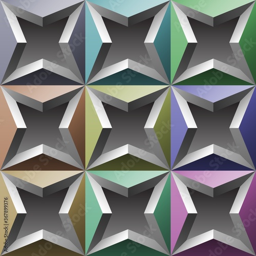 Abstract 3D seamless pattern