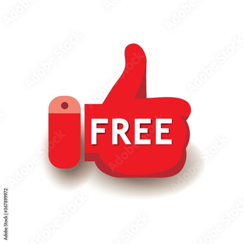 thumbs up icon with free text