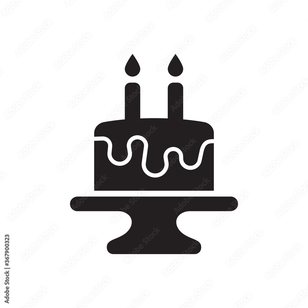 Birthday cake icon vector illustration. Birthday cake icon vector illustration.