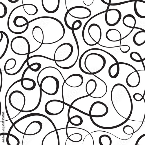 Linear abstract seamless pattern