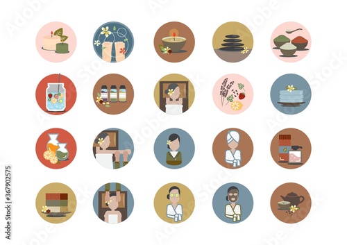 set of spa icons