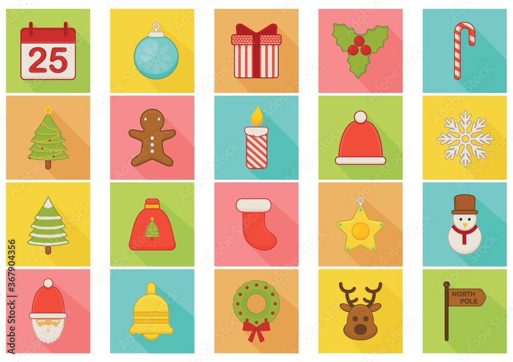 christmas icons christmas icons