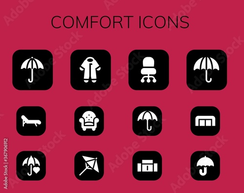 Modern Simple Set of comfort Vector filled Icons