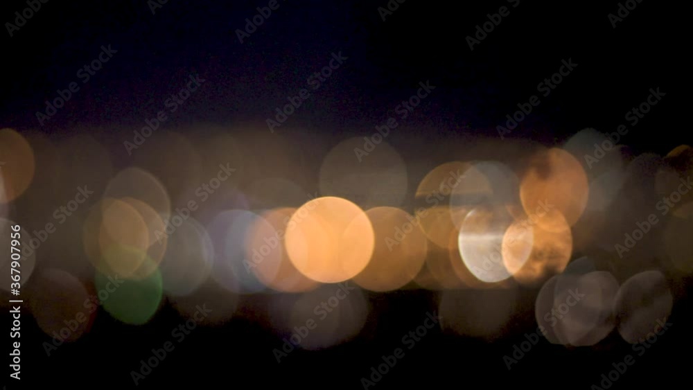 Blurry city lights