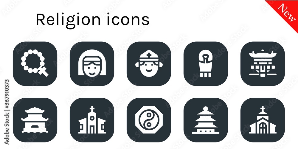 Modern Simple Set of religion Vector filled Icons Modern Simple Set of religion Vector filled Icons