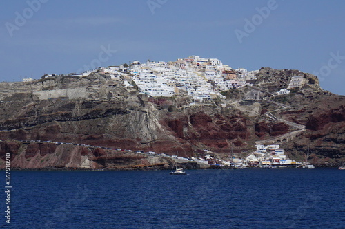 the town on the cliff, Santorini island in Greece, Europe