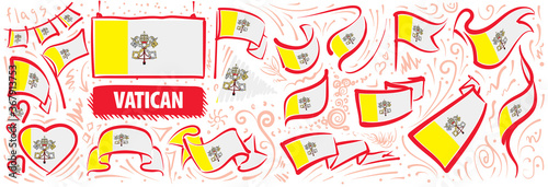 Vector set of Vatican in various creative designs