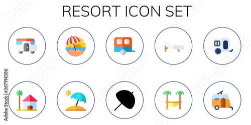 Modern Simple Set of resort Vector flat Icons