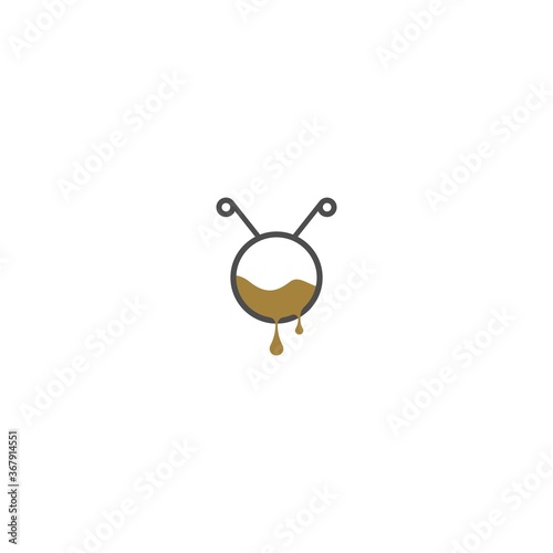 Fototapeta Naklejka Na Ścianę i Meble -  Honeycomb logo, leaf honey logo icon design concept
