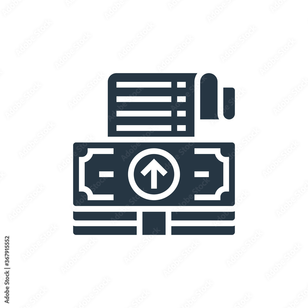 cost icon vector from business model canvas concept. Thin line