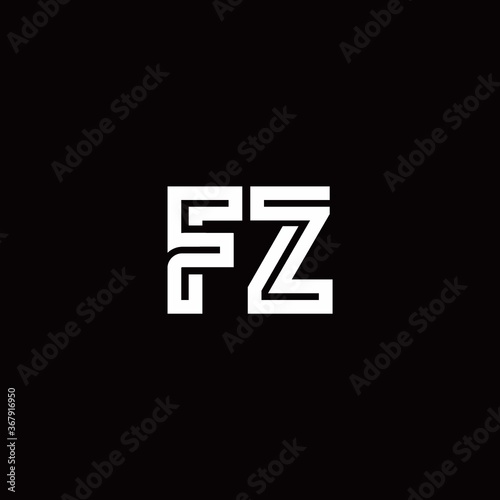 FZ monogram logo with abstract line