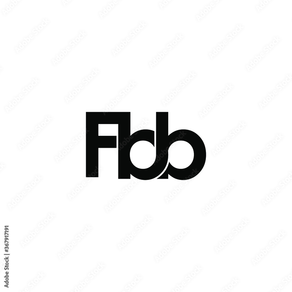 fbb letter original monogram logo design