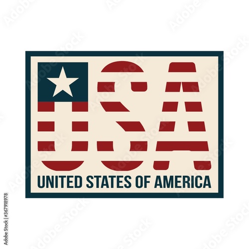 united states of america label design