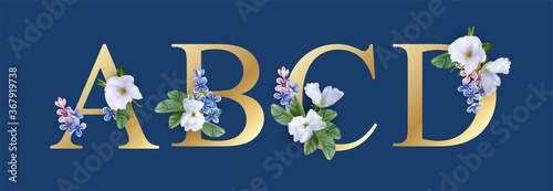 Floral Alphabet Font