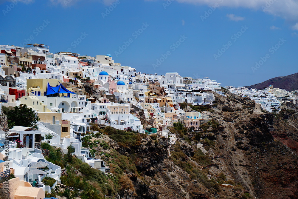 beautiful landscape of Santorini island in Oia, Greece, Europe