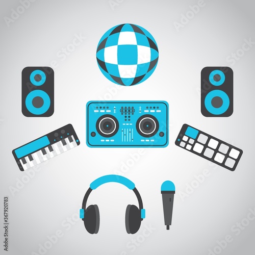 set of music icons