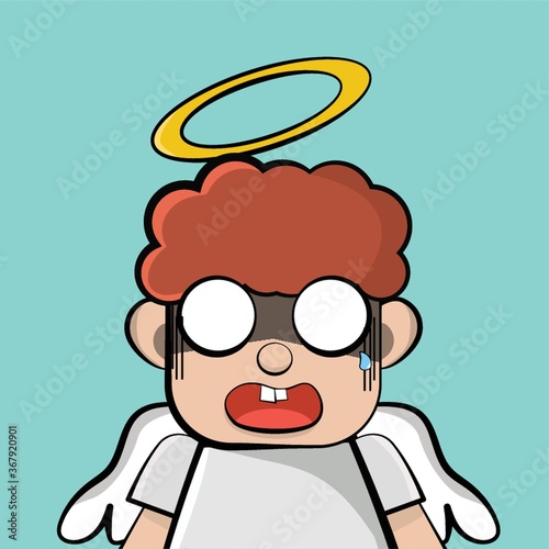 boy with wings shocked