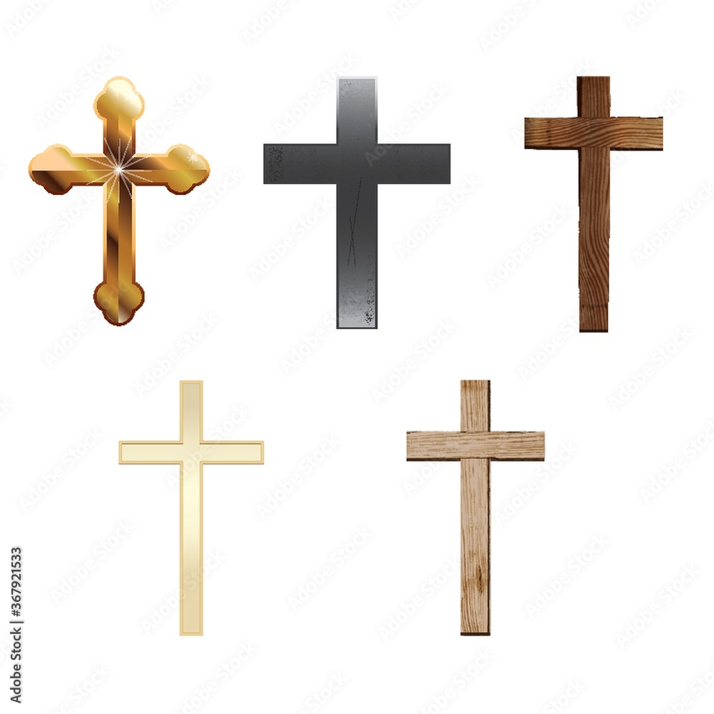 set of christian cross design