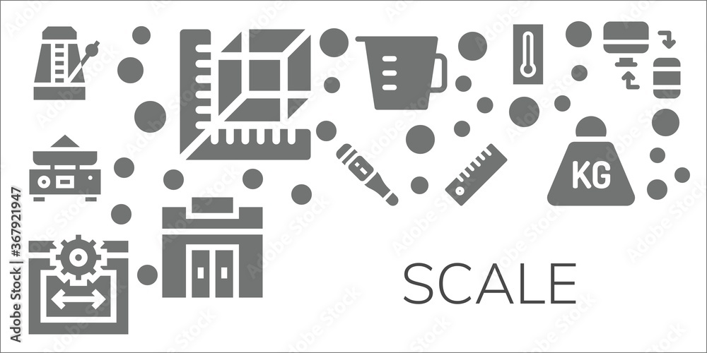 Modern Simple Set of scale Vector filled Icons