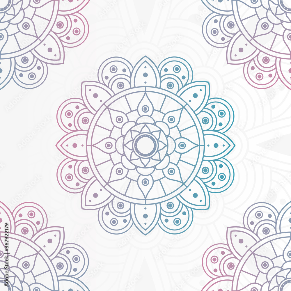 decorative floral mandala with white background decorative floral mandala with white background