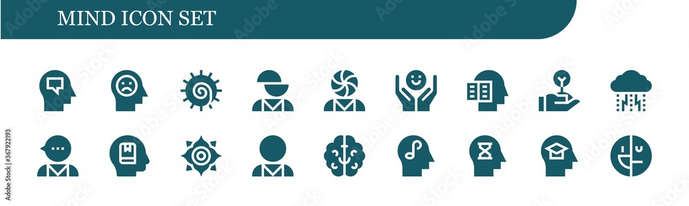mind icon set mind icon set