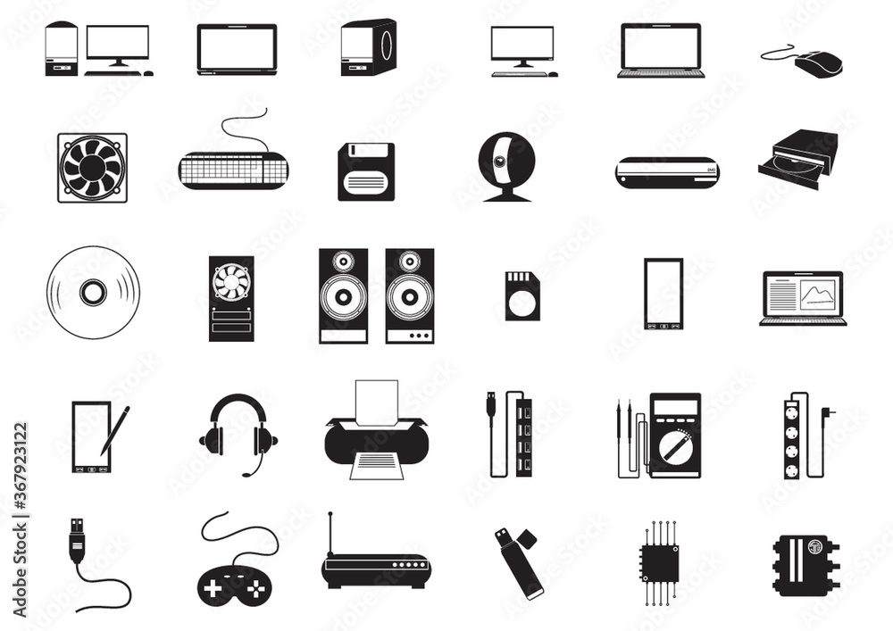 technology icons collection technology icons collection