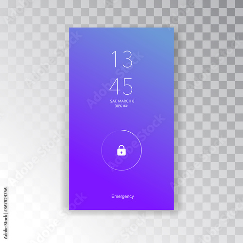 Mobile screen lock display