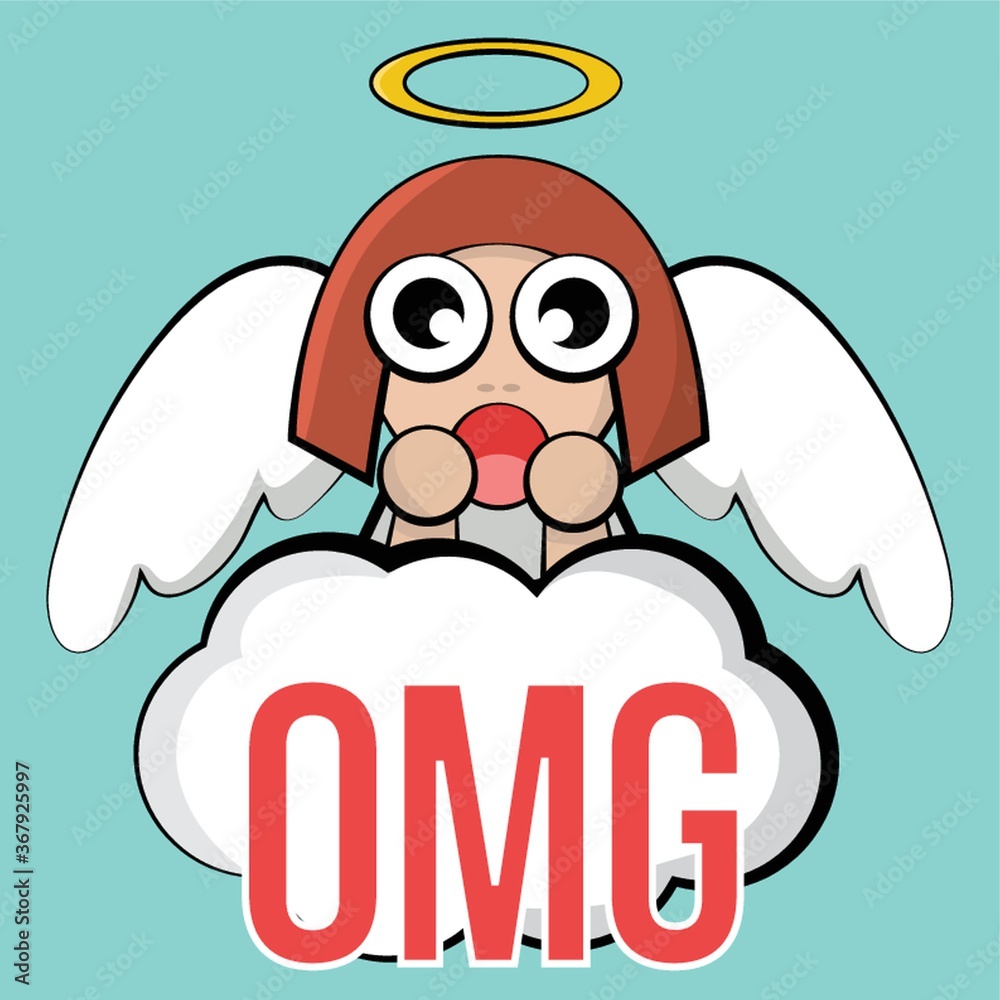 Obraz premium angel with shocked expression