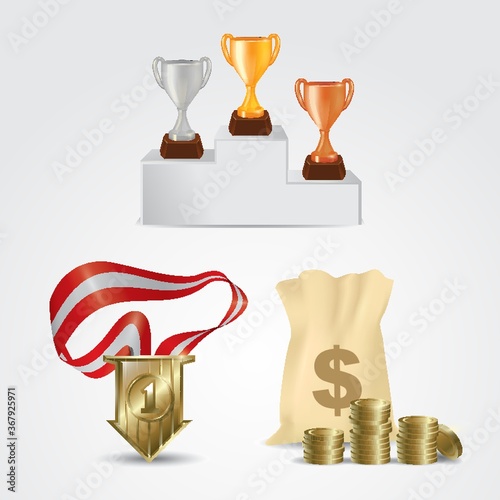Collection of award prizes