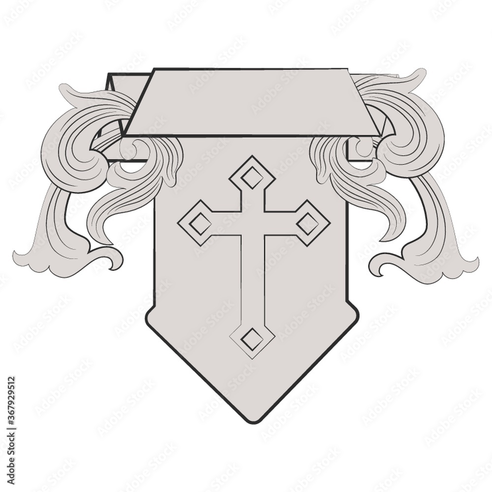 Obraz premium cross with banner