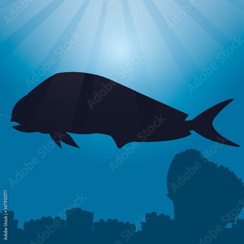 dorado fish silhouette