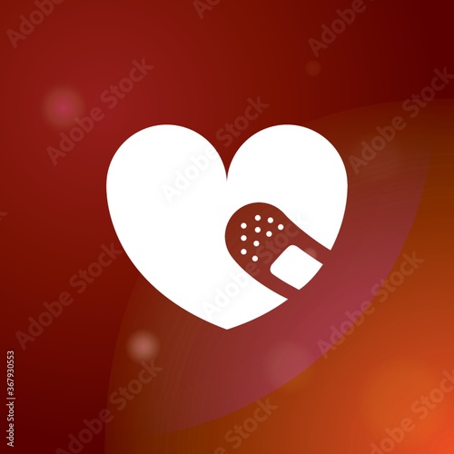 heart with bandage