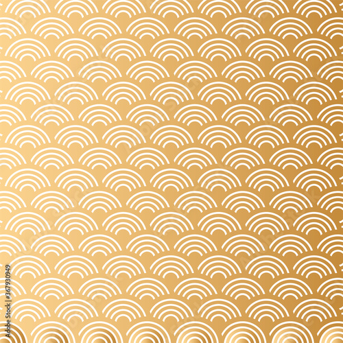 mid autumn festival with waves sea pattern