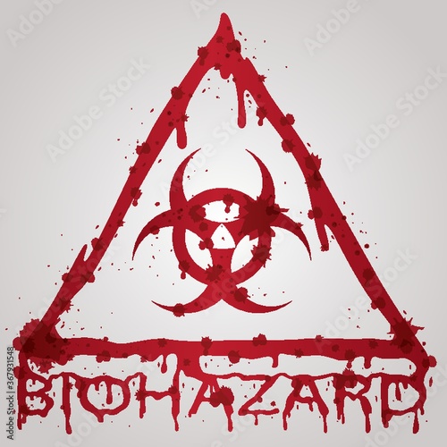 bloody biohazard sign