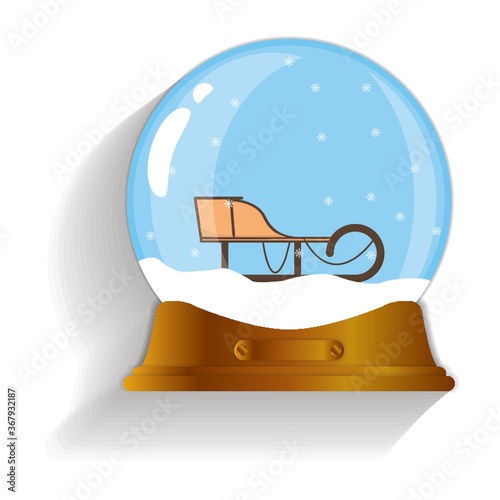 sleigh snow globe