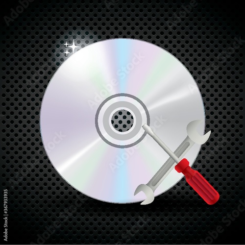 compact disc with setting tool