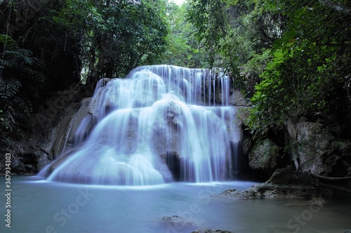 Huay Mae Khamin Waterfall   a beautiful waterfall in Kanchanaburi province thailand