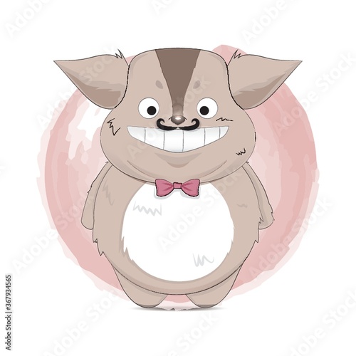 creature cartoon with bow tie