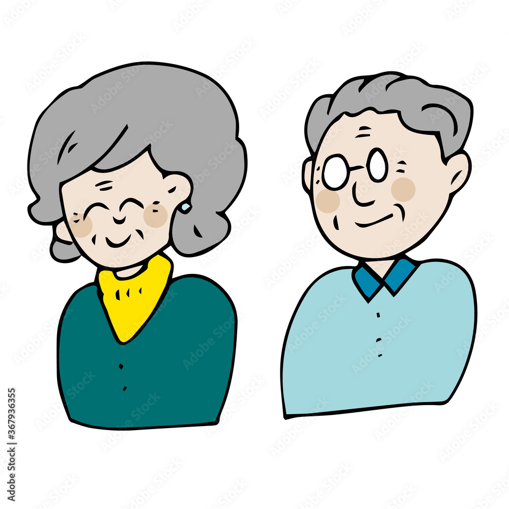 高齢者の女性と男性