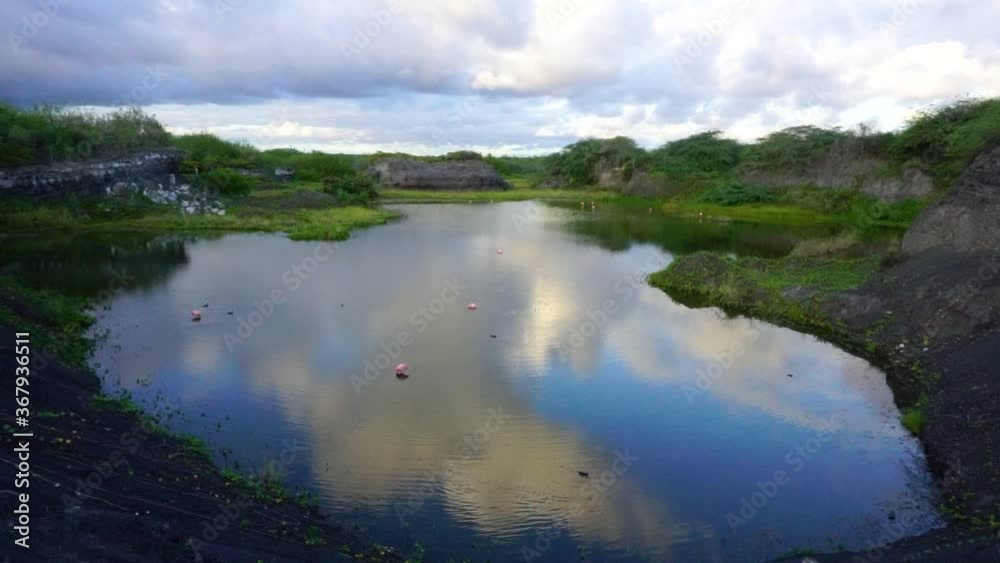 a small pond in the Galapagos a small pond in the Galapagos