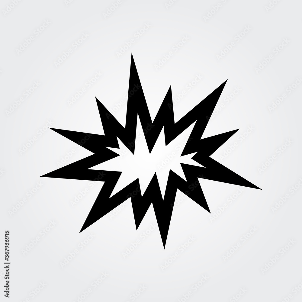 Illustration of explosion on white background Illustration of explosion on white background
