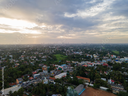View of the Colombo Skyline from the city of Kottawa Urban Colombo