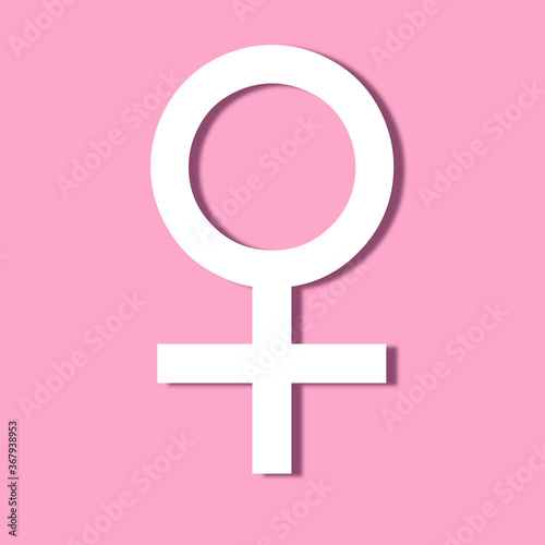 female symbol pink woman sex gender sign 