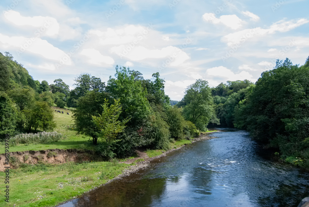 The historic Masson Mills near Matlock in Derbyshire, UK