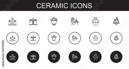 ceramic icons set