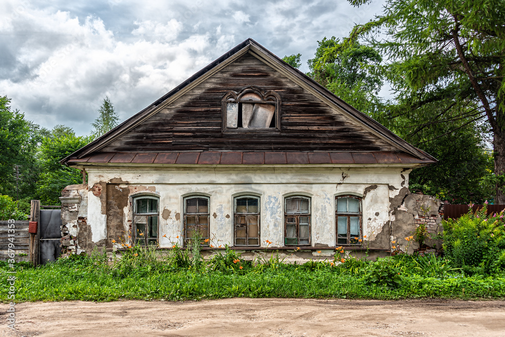 Old abandoned rural stone house. Old abandoned rural stone house.