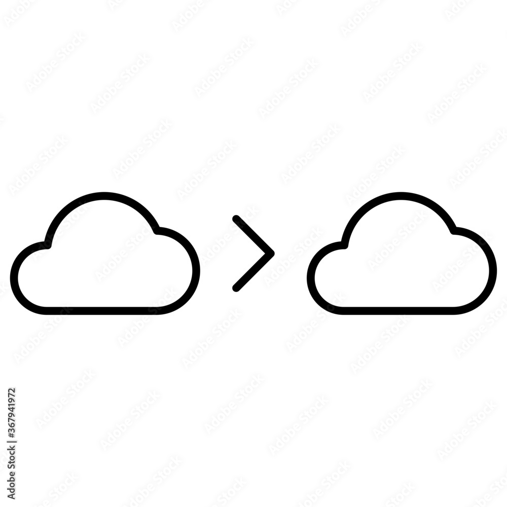 Cloud transfer data icon Cloud transfer data icon